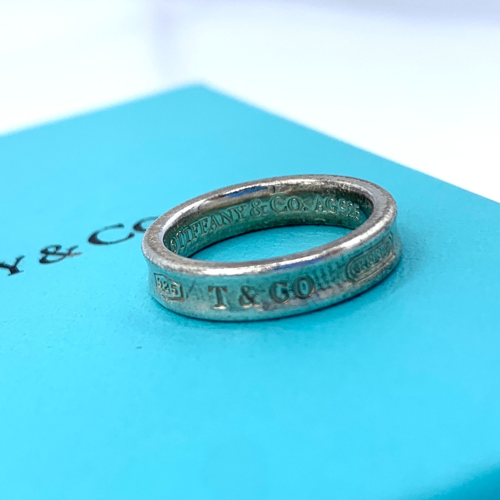 ▽TIFFANY&Co./ティファニー 1837ナローベーシックリング Ag925 付属品