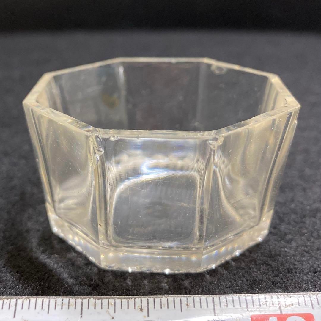 江戸ガラス 江戸後期 八角 盃 幅4.9㎝ 東な6-1118