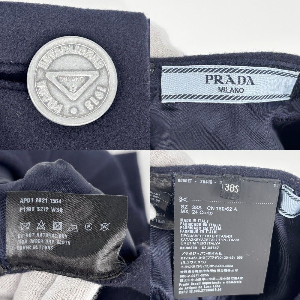 レディース トライアングルロゴボタン