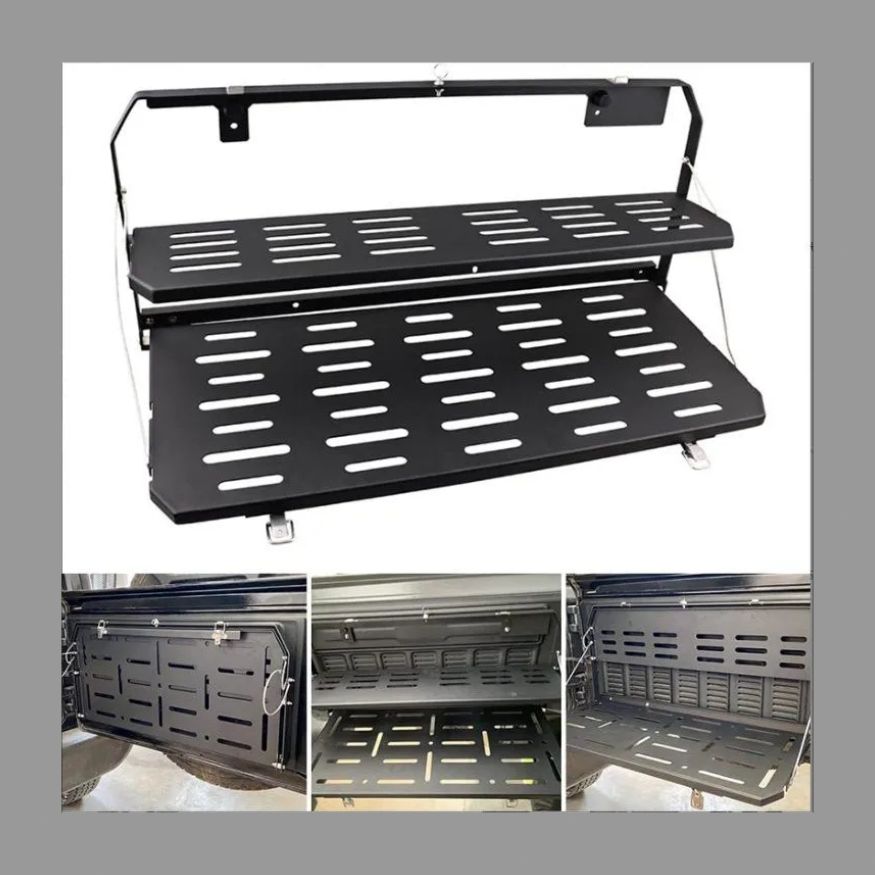 牧馬人JL車尾門改装置物棚2階テーブルラック収納テーブル折りたたみ