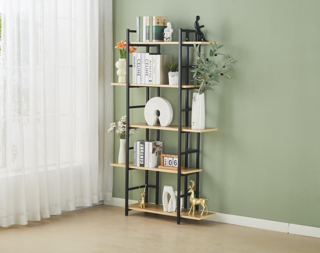 ホーム オフィス 寝室 リビングルーム 大容量 シェルフ 木製ラック おしゃれ 自由に 工具棚 収納棚 本棚 5段 頑丈 オープンラック life Tora NEXPOTALLINN_EU