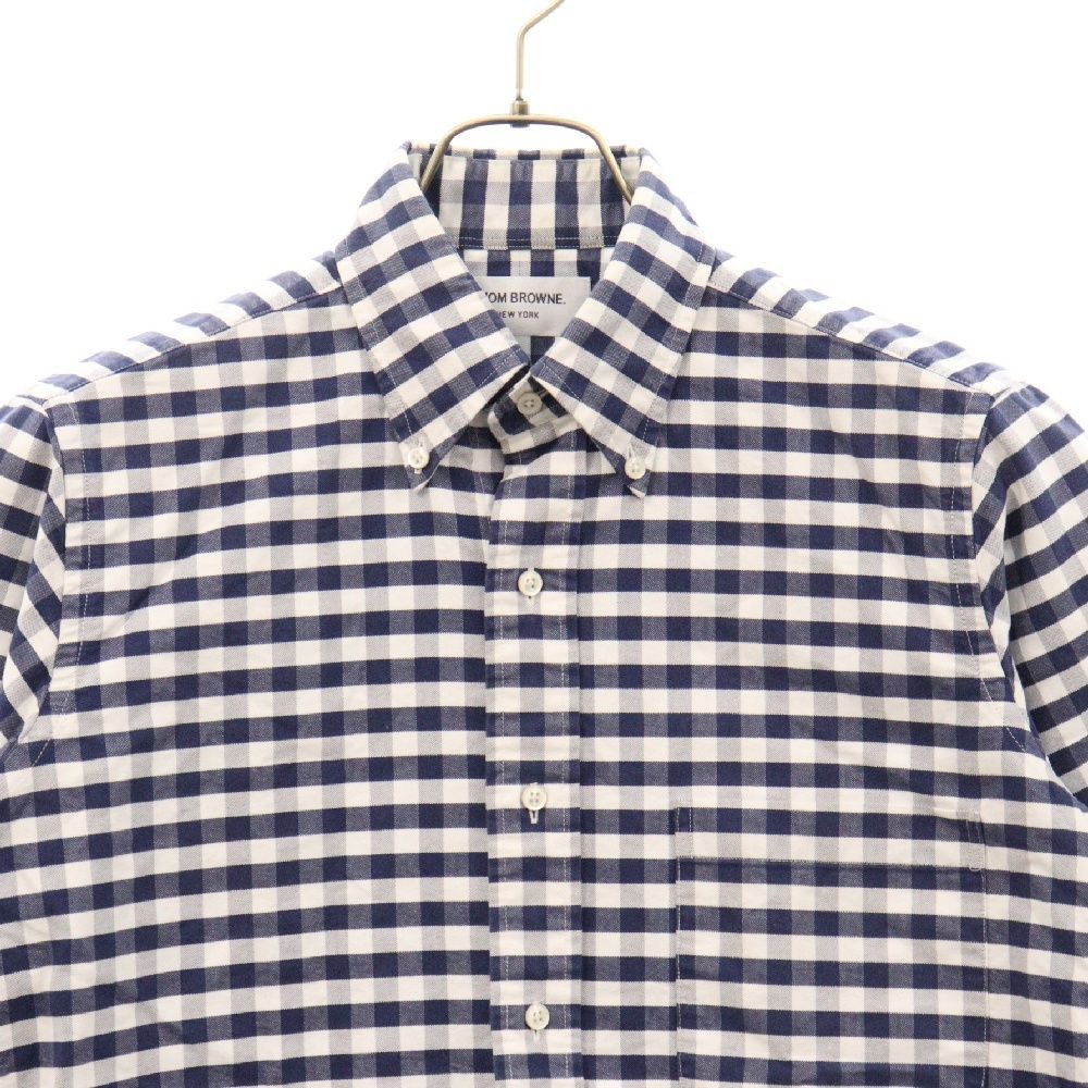 THOM BROWNE (トムブラウン) ボタンダウン チェック半袖シャツ 