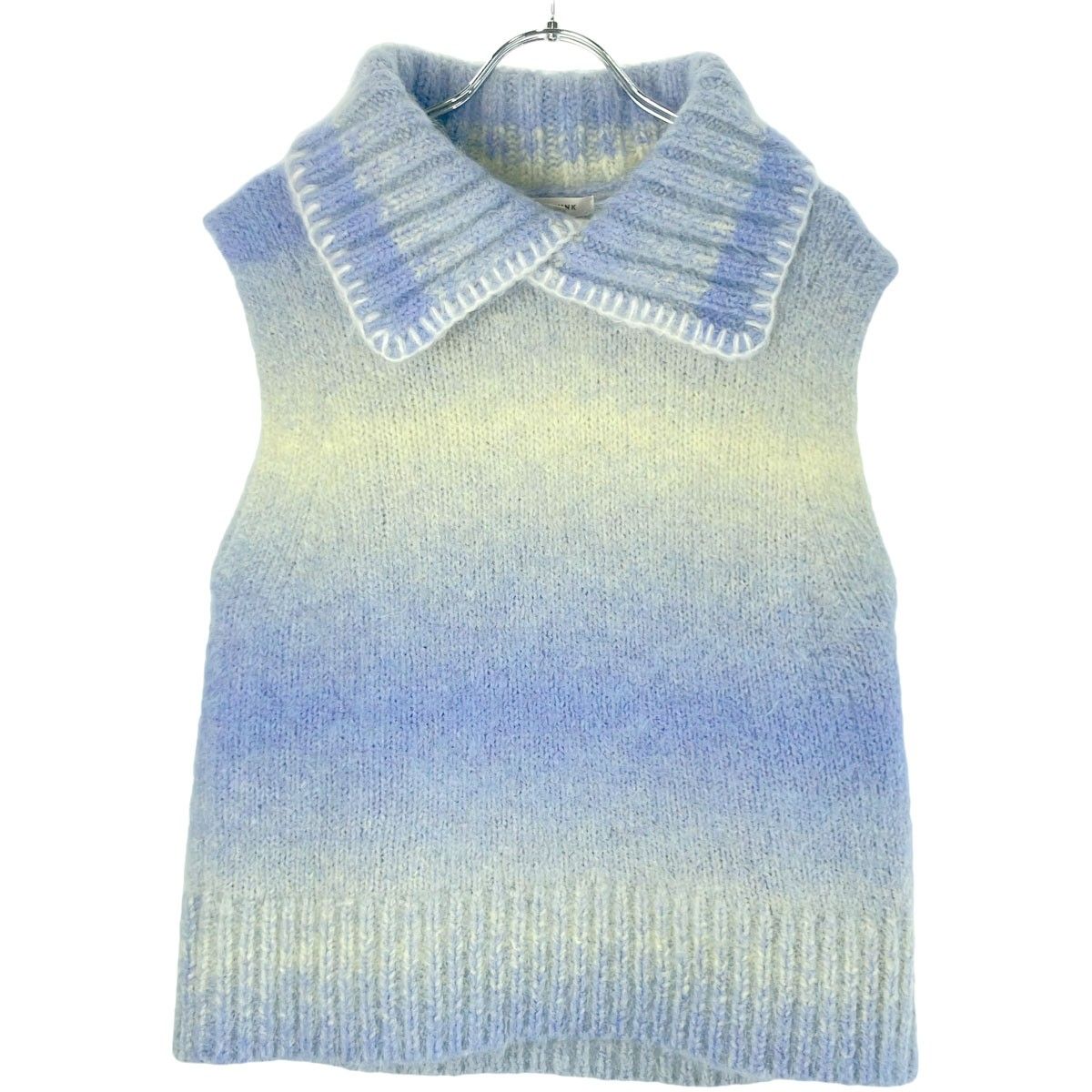 FOXEY - FOXEY(フォクシー) ノースリーブセーター サイズ40 M レディース美品  - 12529 ライトグリーン ハイネック/カシミヤ/ビーズ FOXEY(フォクシー) ノースリーブセーター サイズ40 M レディース
