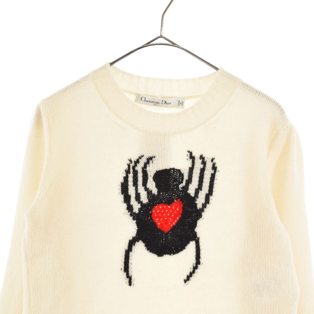 Christian Dior (クリスチャンディオール) 18SS spider knit スパイダーニット ホワイト セーター レディース  8E24521ZE013 - メルカリ