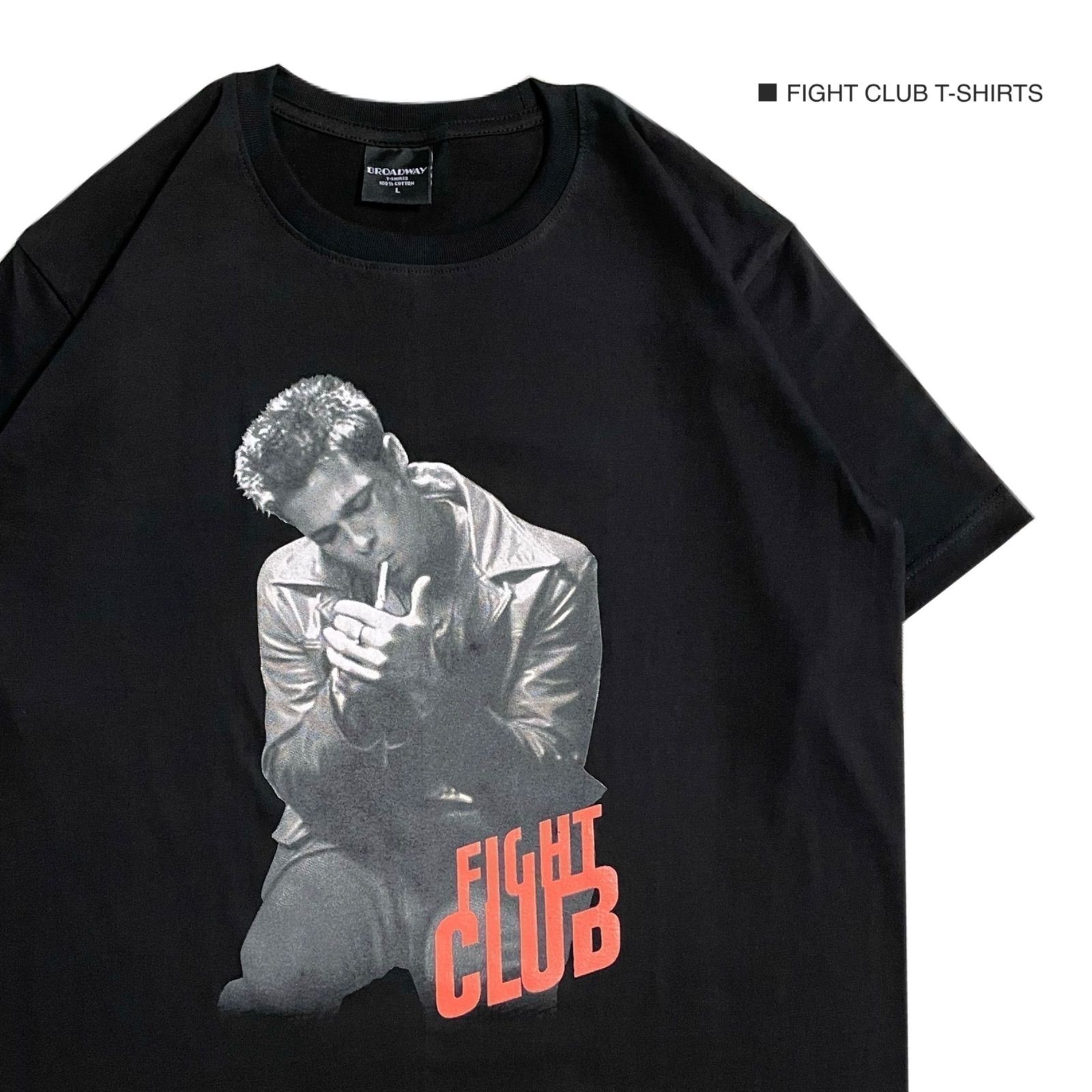 オフィシャル FIGHT CLUB ファイトクラブ ブラッドピット　Tシャツ FIGHT CLUB ファイトクラブ 半袖 Tシャツ ブラッドピット ムービーT