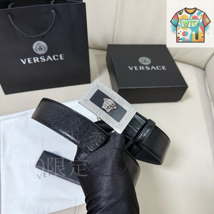 今日特価】Versace MEDUSA ヘッドレザーメンズベルト-3 - メルカリ