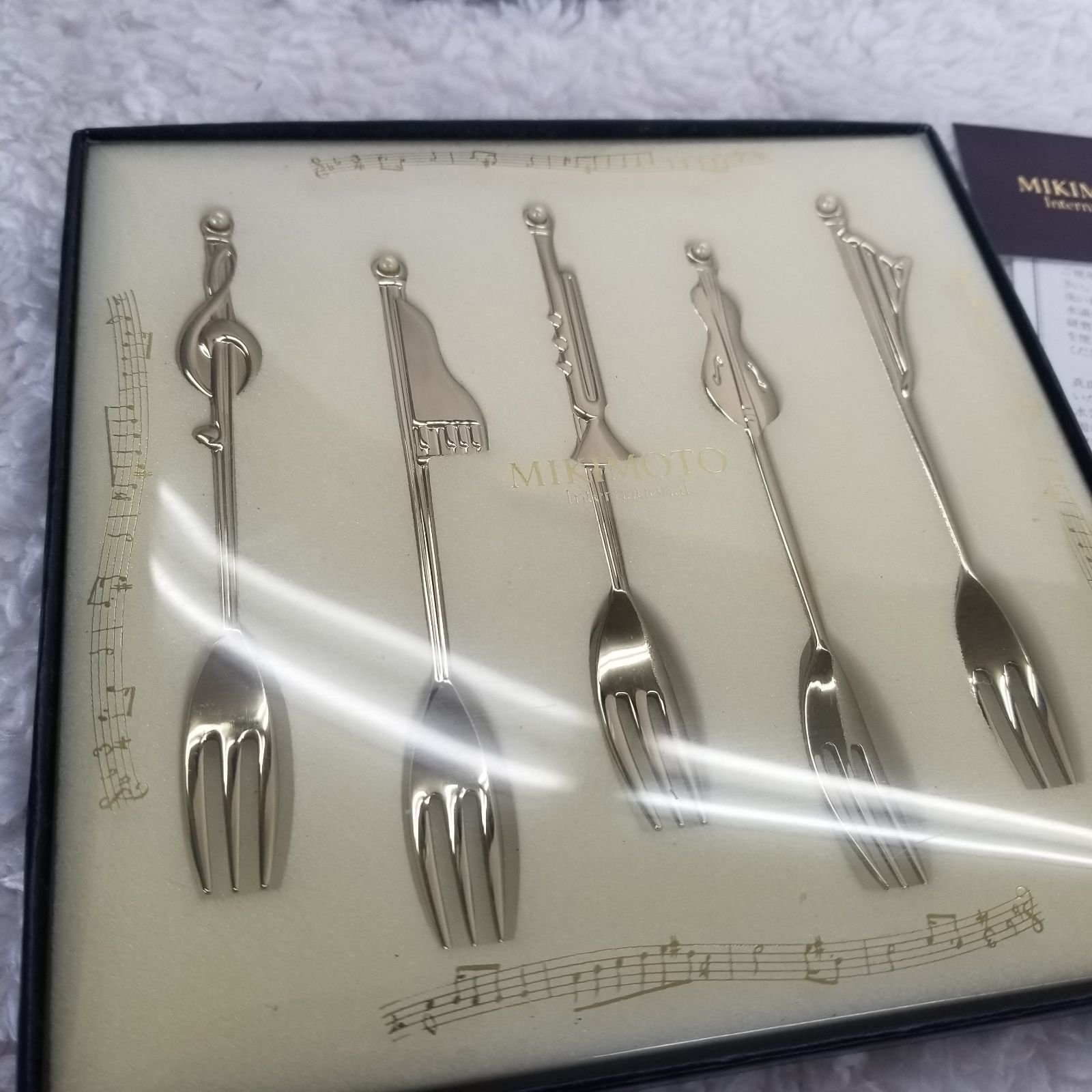 ミキモト MIKIMOTO フォーク カトラリー 音符 シルバー パール 楽器