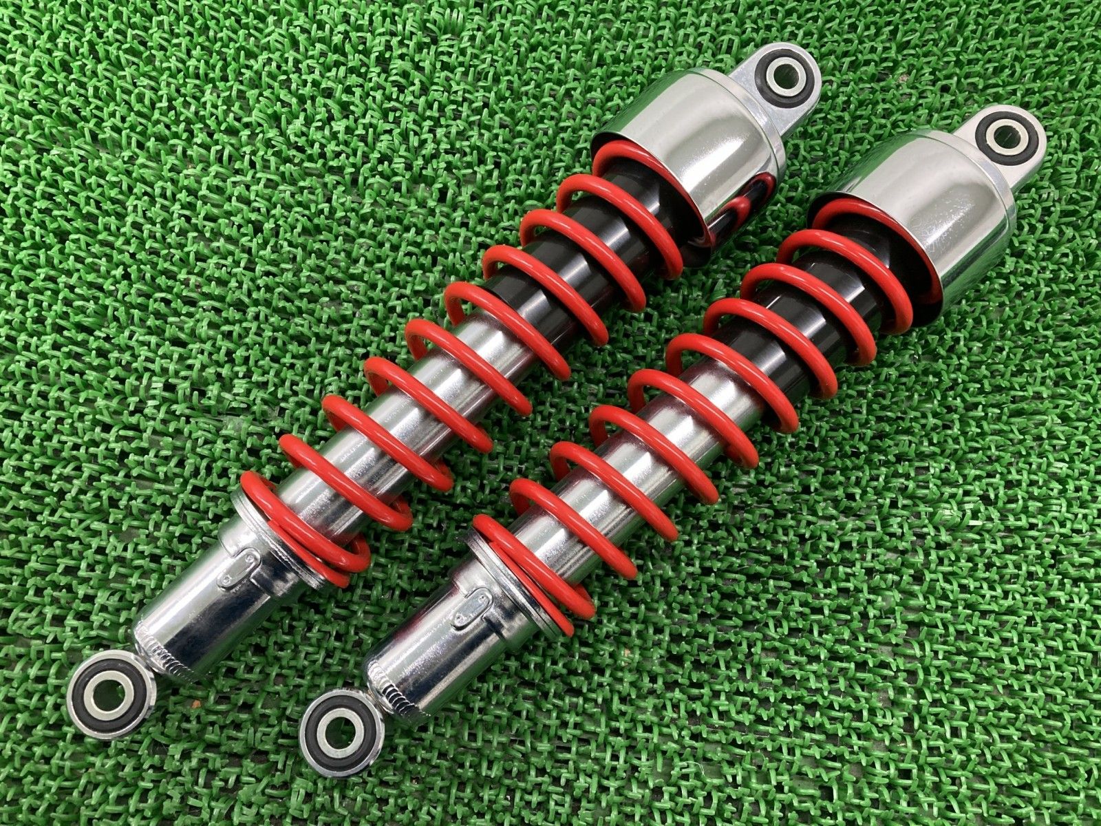 モンキー125 リアサスペンション 左右 赤 ホンダ 純正 JB02 ピッチ330mm リアショック コンディション良好 曲がり無し 【中古】 93