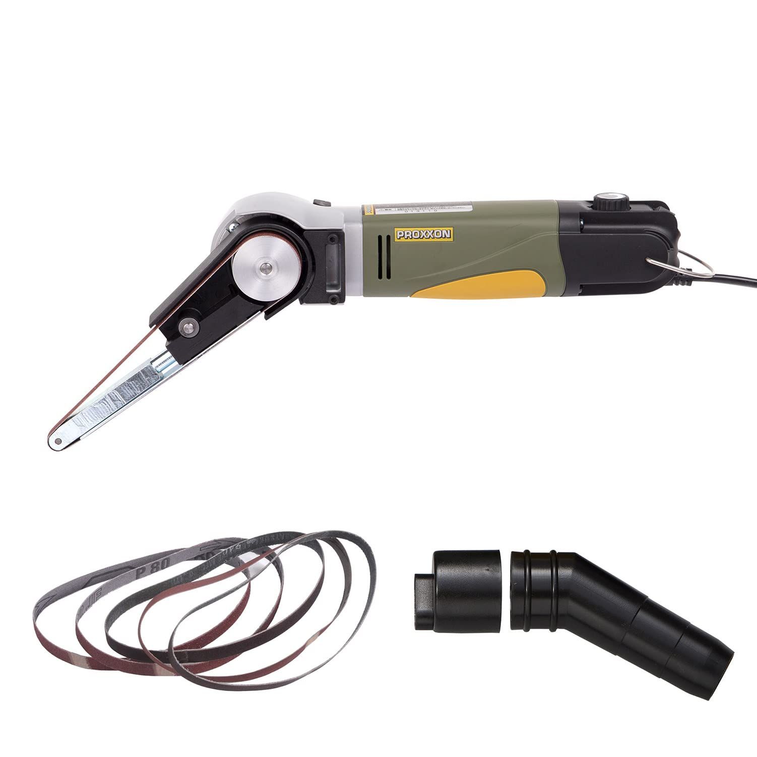 プロクソン PROXXON マイクロ ベルトサンダー 電動ベルトサンダー ヘッド部角度調整 無段電子コントロール付回転数が調節 No.27510