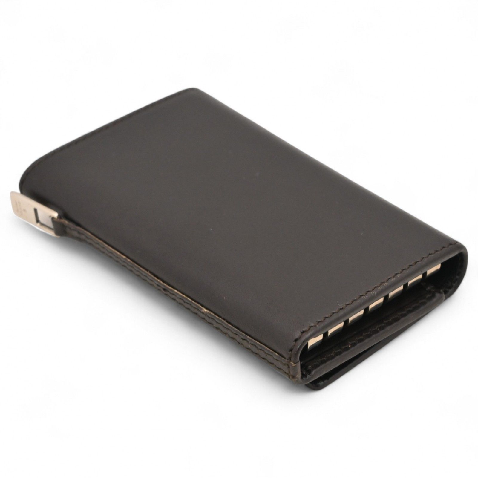 グッチ キーケース 6連 レザー シルバー金具 ブラック Bランク gu 9905 bb