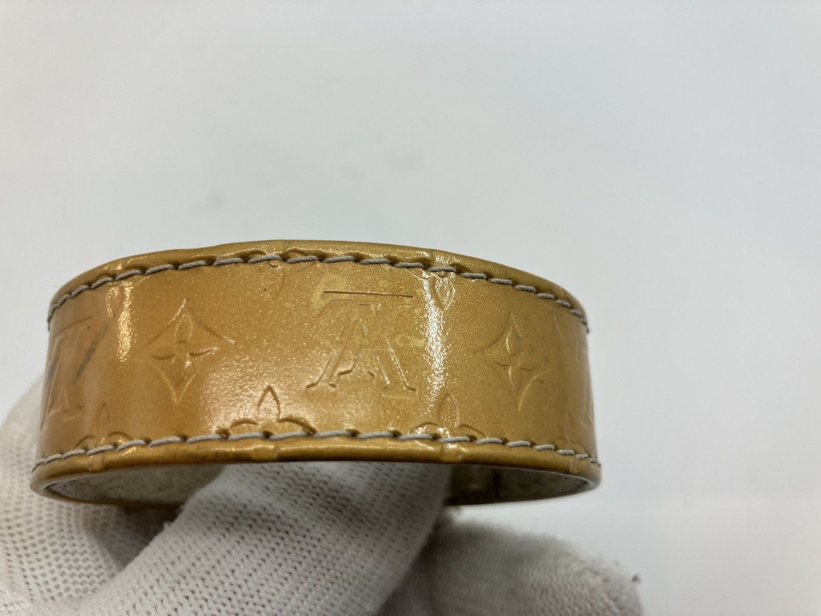 ルイヴィトン LOUIS VUITTON ヴェルニ レザー ブレスレット 全長23.5