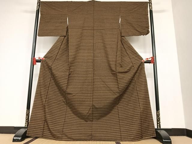 平和屋着物●上質な紬　格子　正絹　逸品　AAAT0576zg 平和屋着物○上質な紬 格子 正絹 逸品 AAAT0576zg - メルカリ