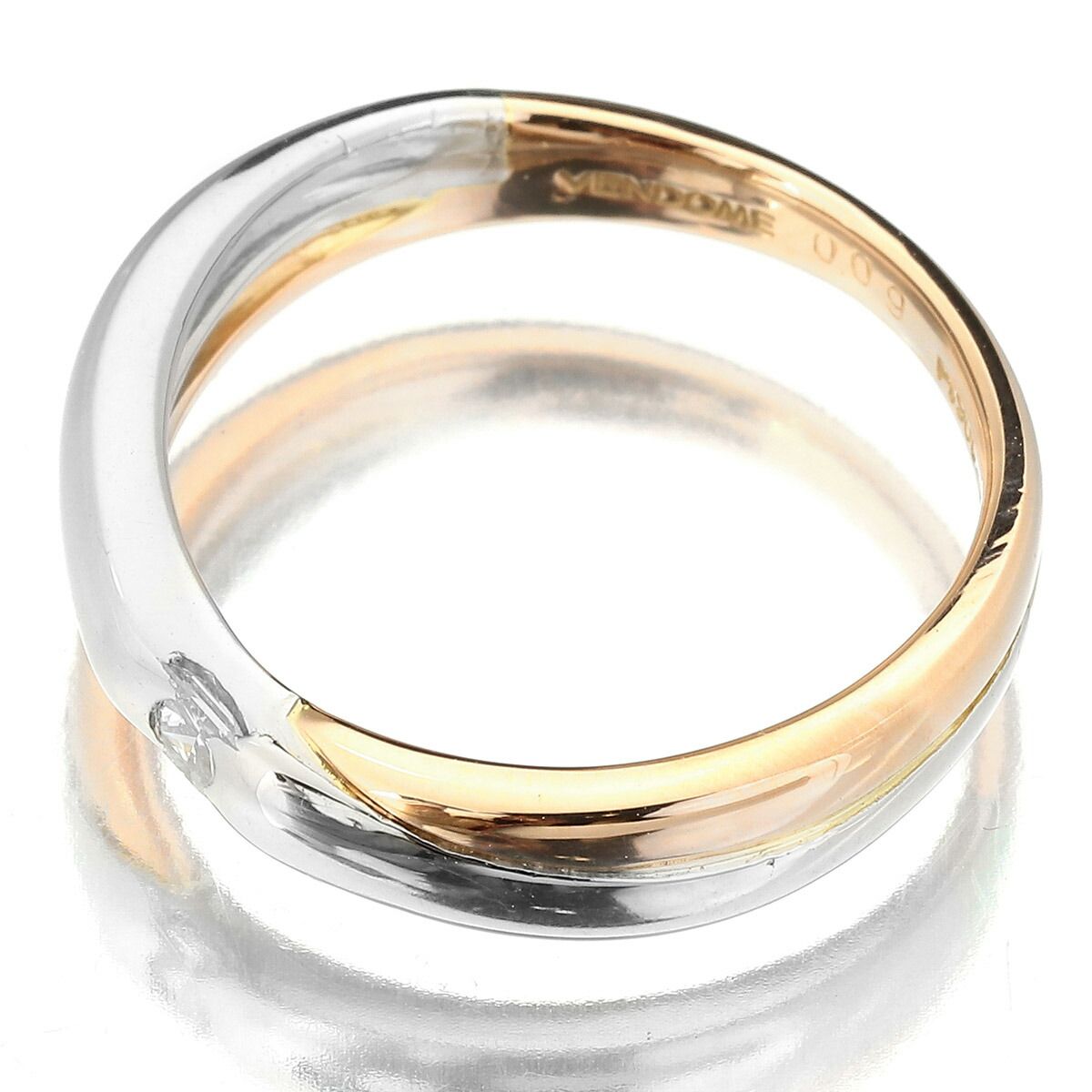 ヴァンドーム青山 一粒リング 指輪 ダイヤモンド Pt900 11号 VENDOME