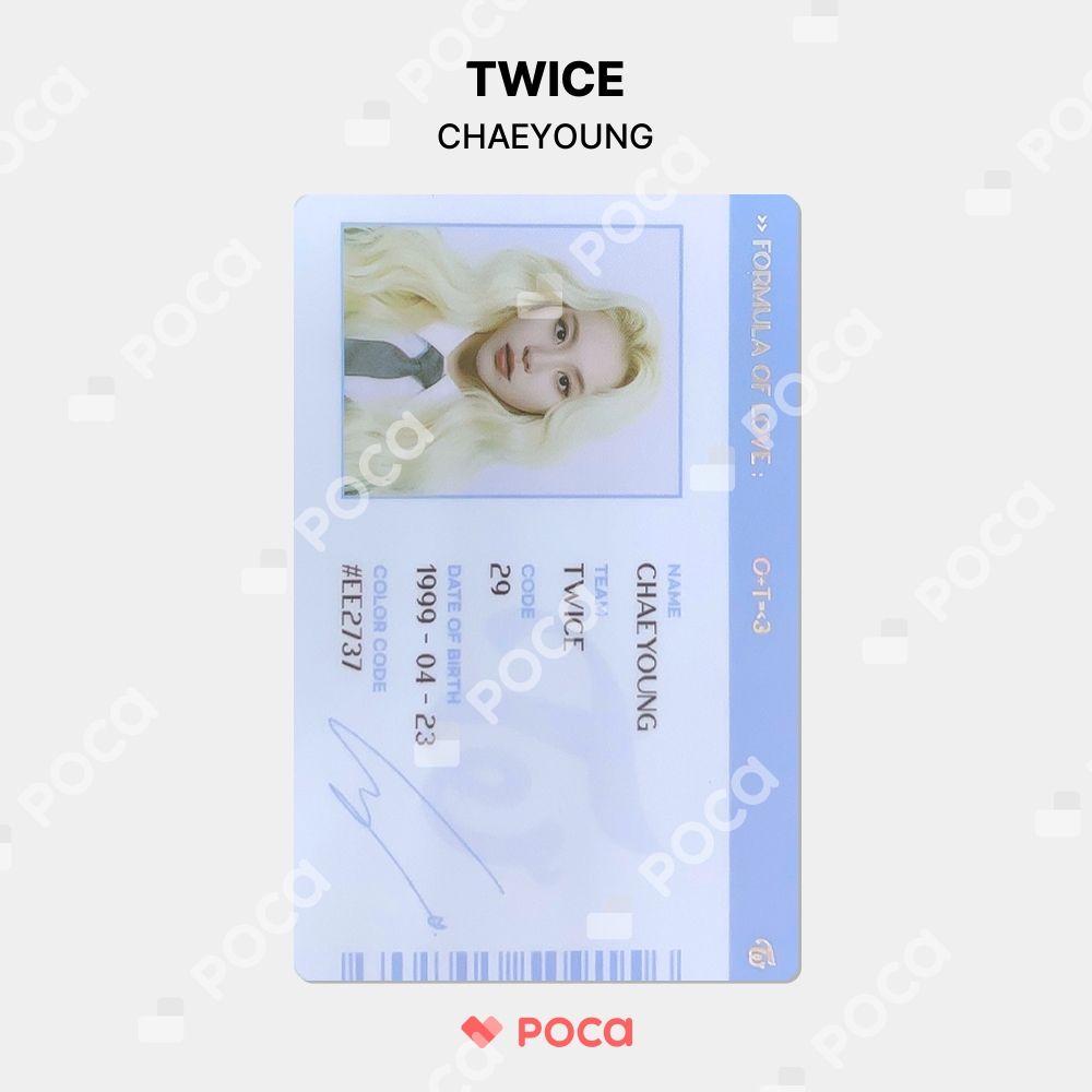 TWICE チェヨン トレカ Formula of Love: O＋T=＜3 SCIENTIST ID