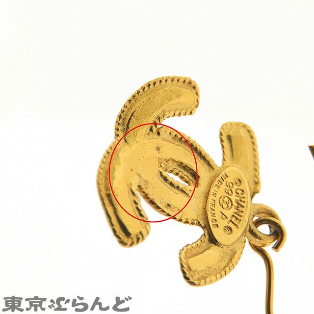 シャネル CHANEL ココマーク ピアス 99A ゴールド メタル フックピアス