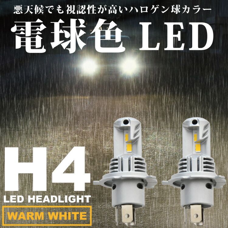GZG50 センチュリー 前期/中期 電球色 H4 LED ヘッドライト 12V 2個