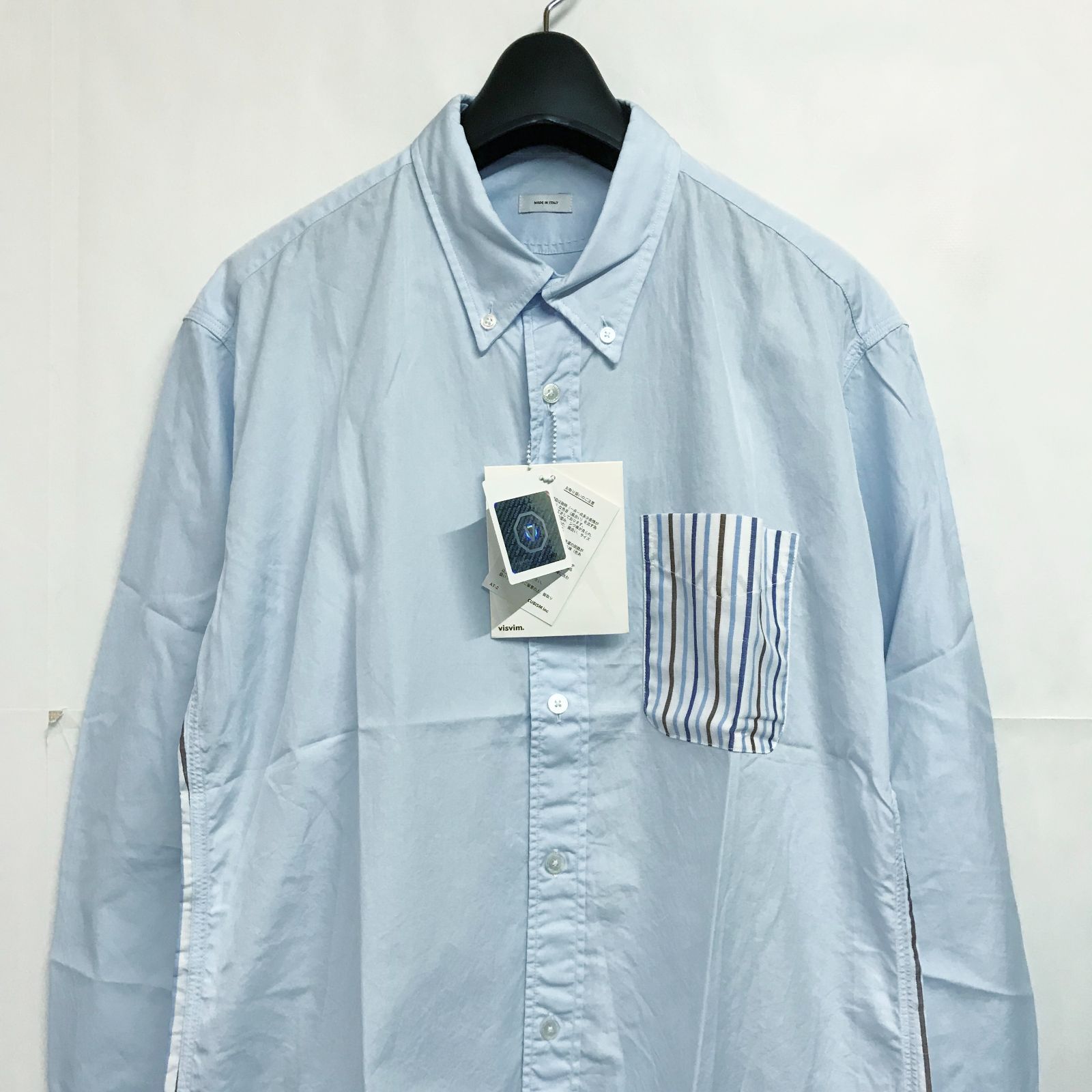 visvim｜ビズビム ONEIDA L/S IT コットンリネン ストライプ 切替 長袖 