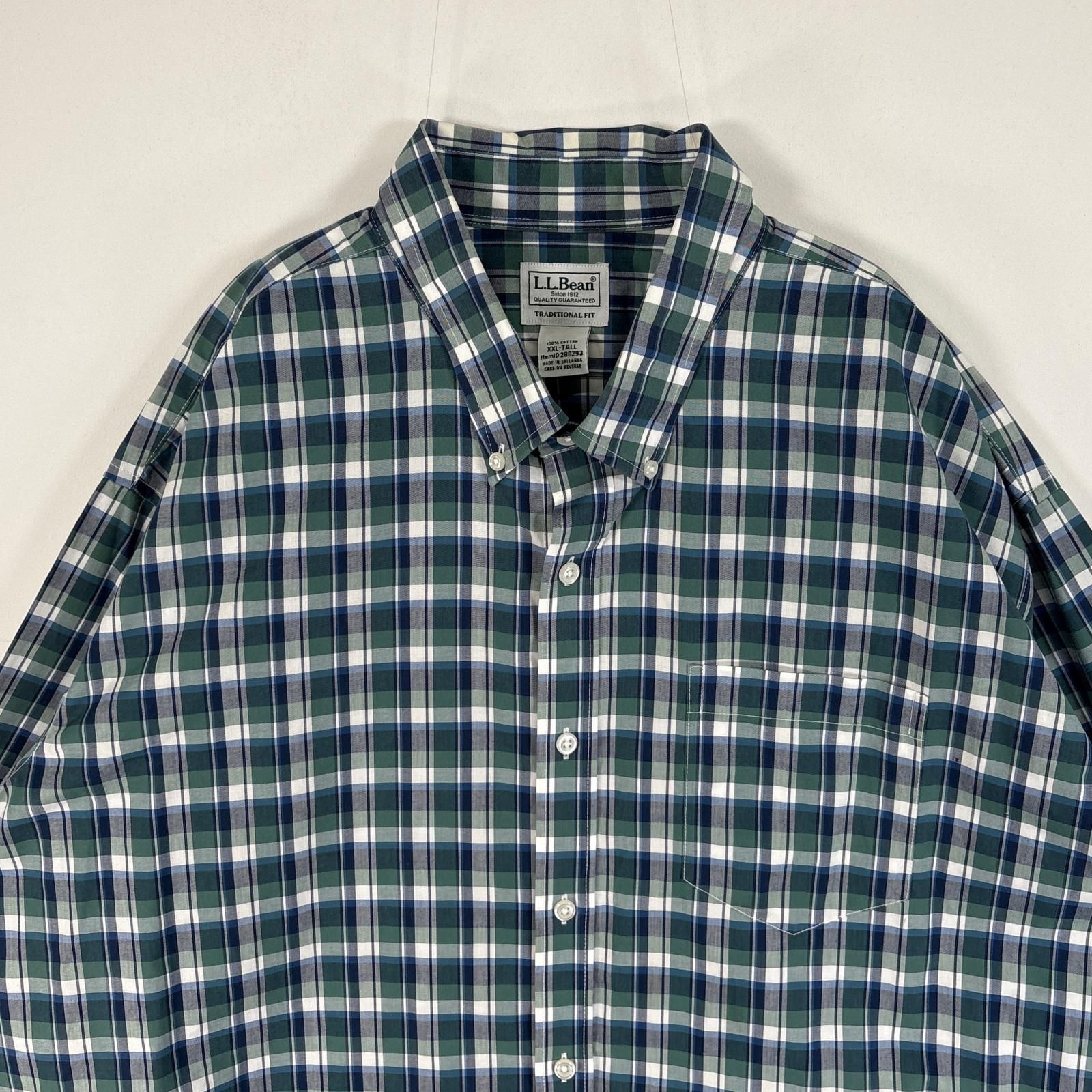 古着 エルエルビーン L.L.Bean 長袖シャツ チェック 大きい
