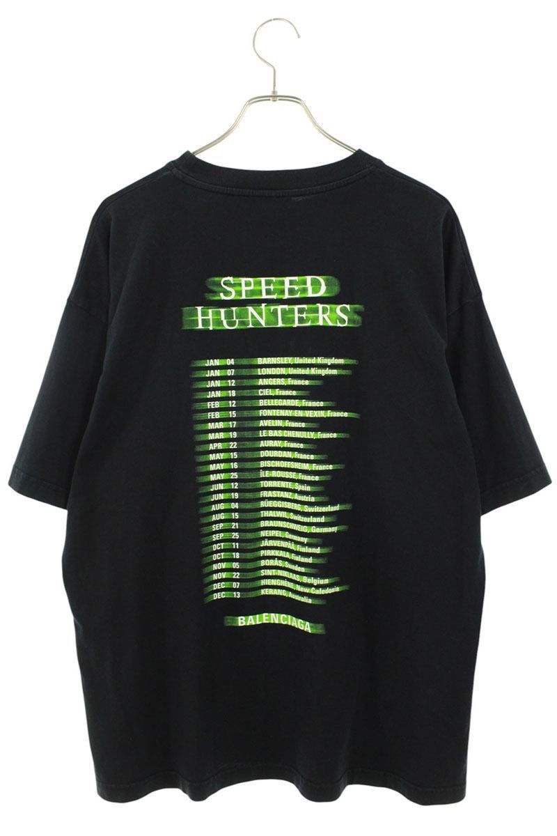 バレンシアガ 556133 TCV38 スピードハンターズプリントTシャツ メンズ  