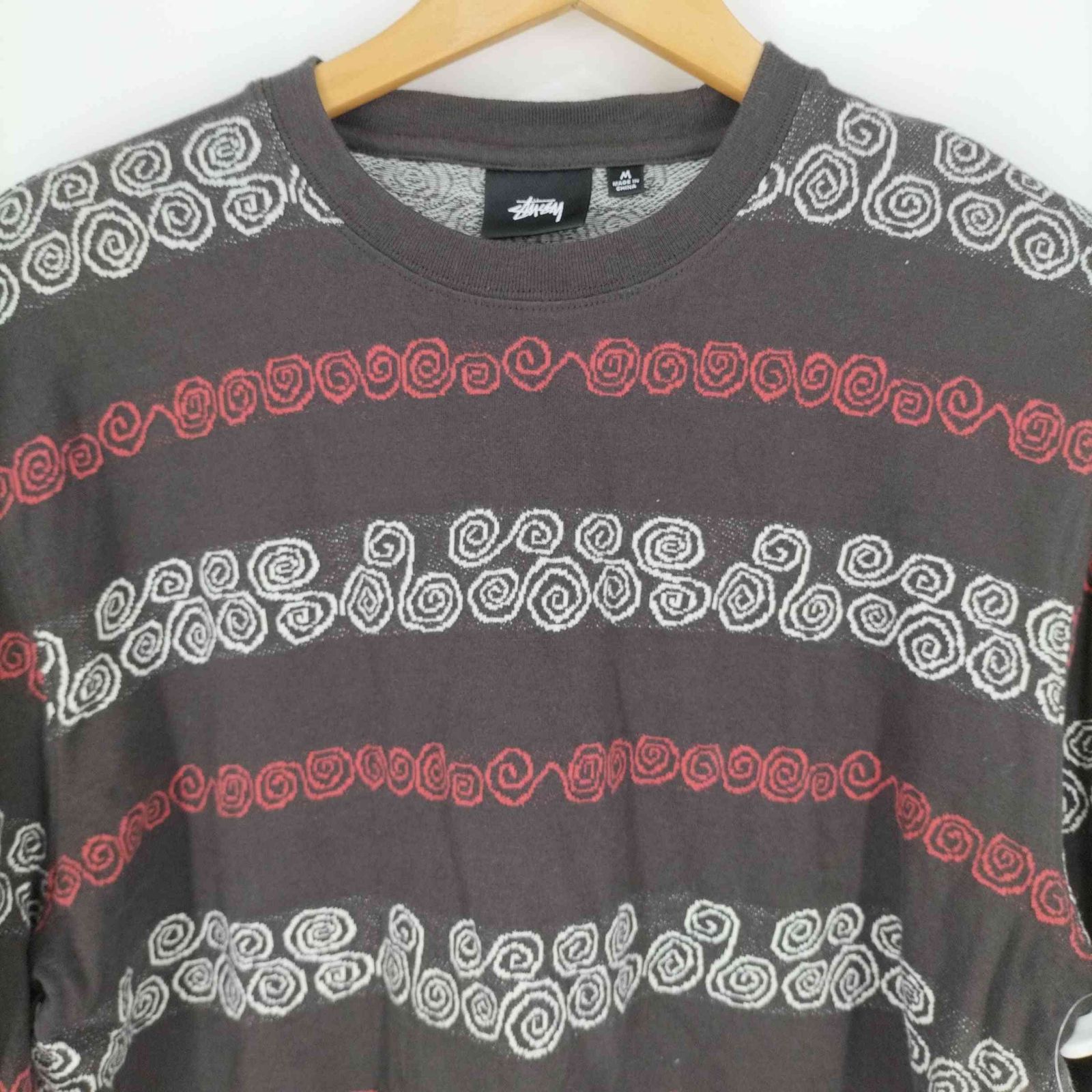 ステューシー Stussy SWIRL STRIPE LS CREW ロングスリーブTシャツ 