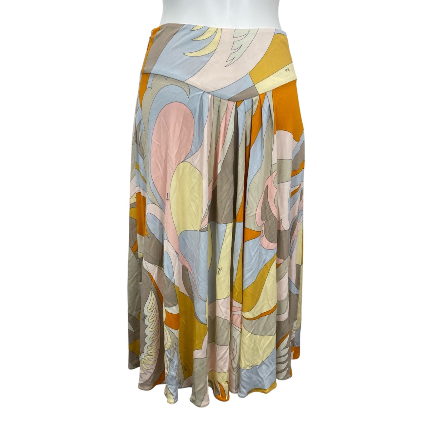◇エミリオ プッチ EMILIO PUCCI スカート 膝丈 ミモレ丈 シルク