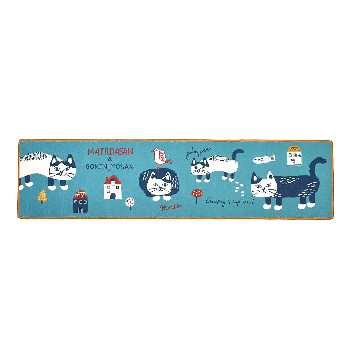 【数量限定】キッチンマット45ｘ180ｃｍマチルダさん クスグルジャパン BG