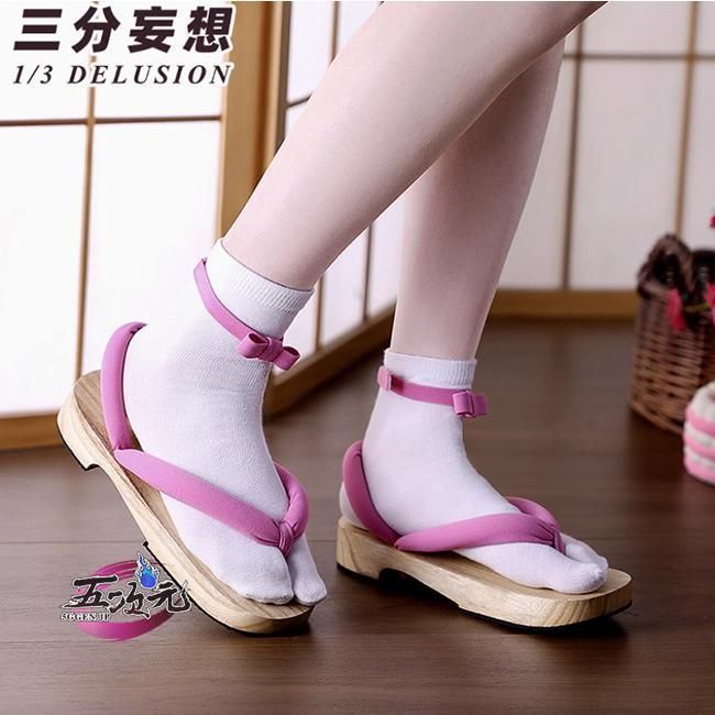 新発売 三分妄想 鬼滅の刃 コスプレ 甘露寺蜜璃 下駄 靴 BJ0906ML02