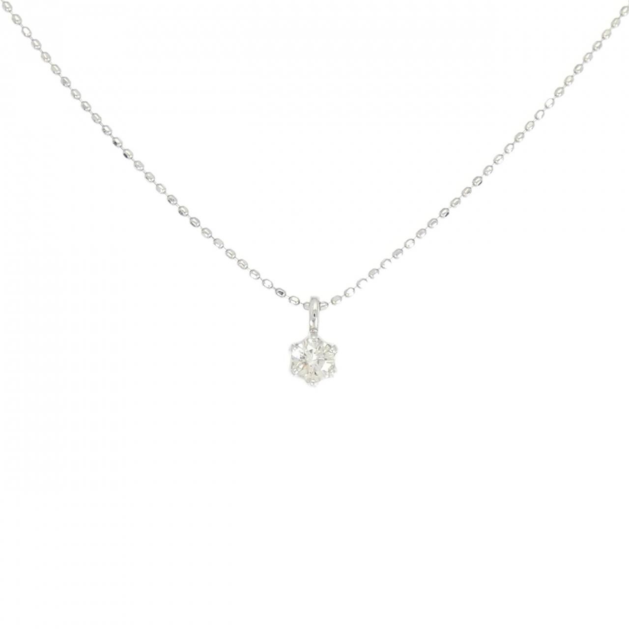 PT900|PT850 ソリティア ダイヤモンド ネックレス 0.15CT