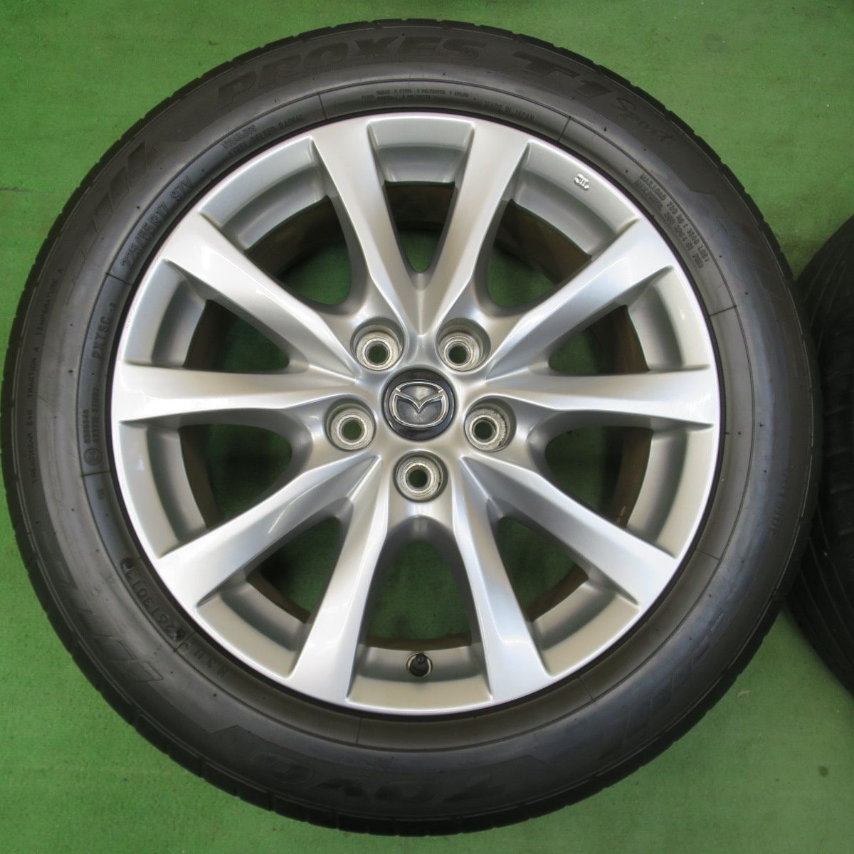 アテンザ純正17インチ ホイール&タイヤ4本 ブリヂストン225/55R17 送料無料] キレイ☆マツダ アテンザ 純正 225/55R17 ブリヂストン