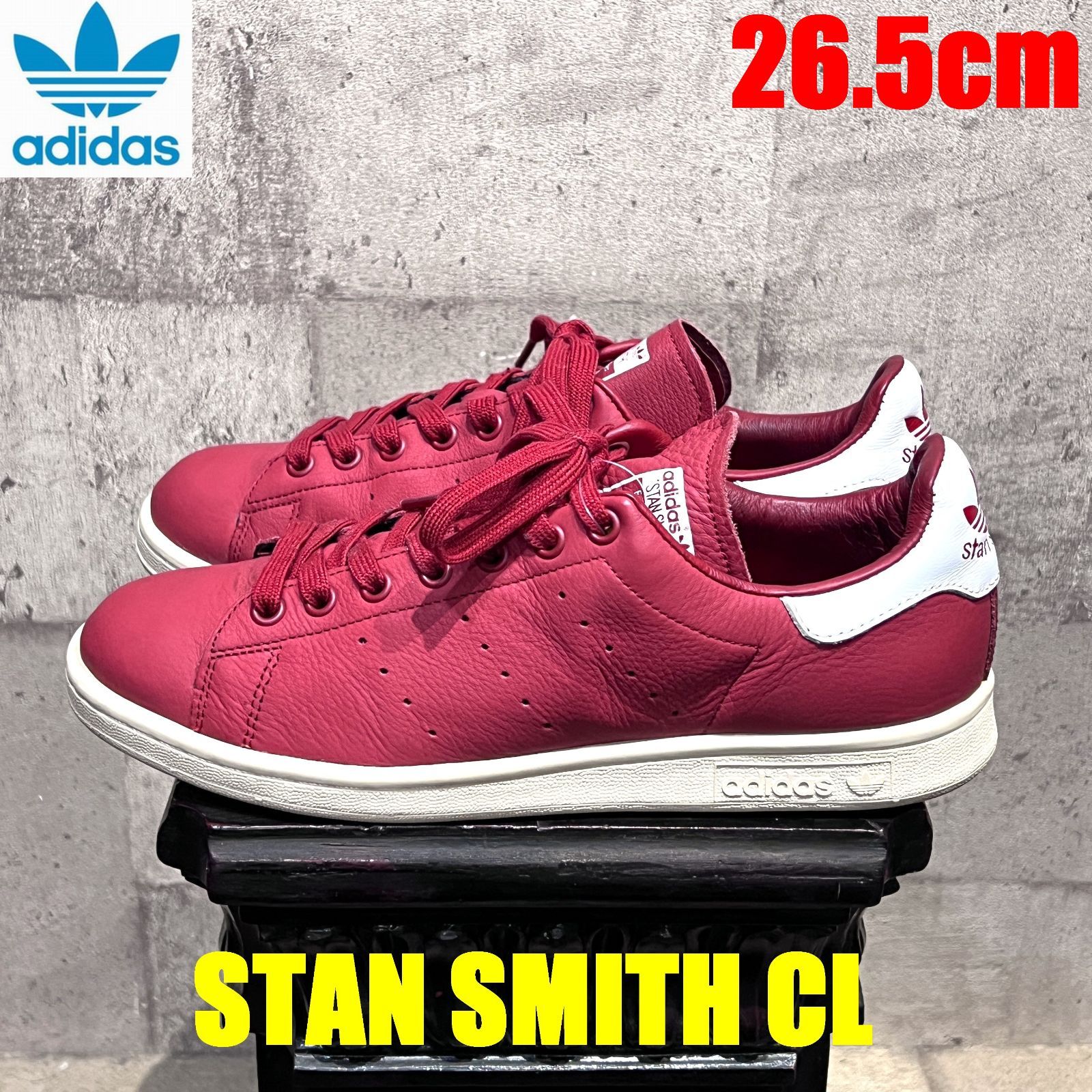 美品 アディダス スタンスミス CL 26.5cm レッド 赤 adidas STAN SMITH 