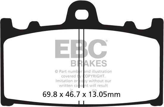 EBCブレーキ UK製 セミ-シンタリング Vパッド リア左側用 | FA366V