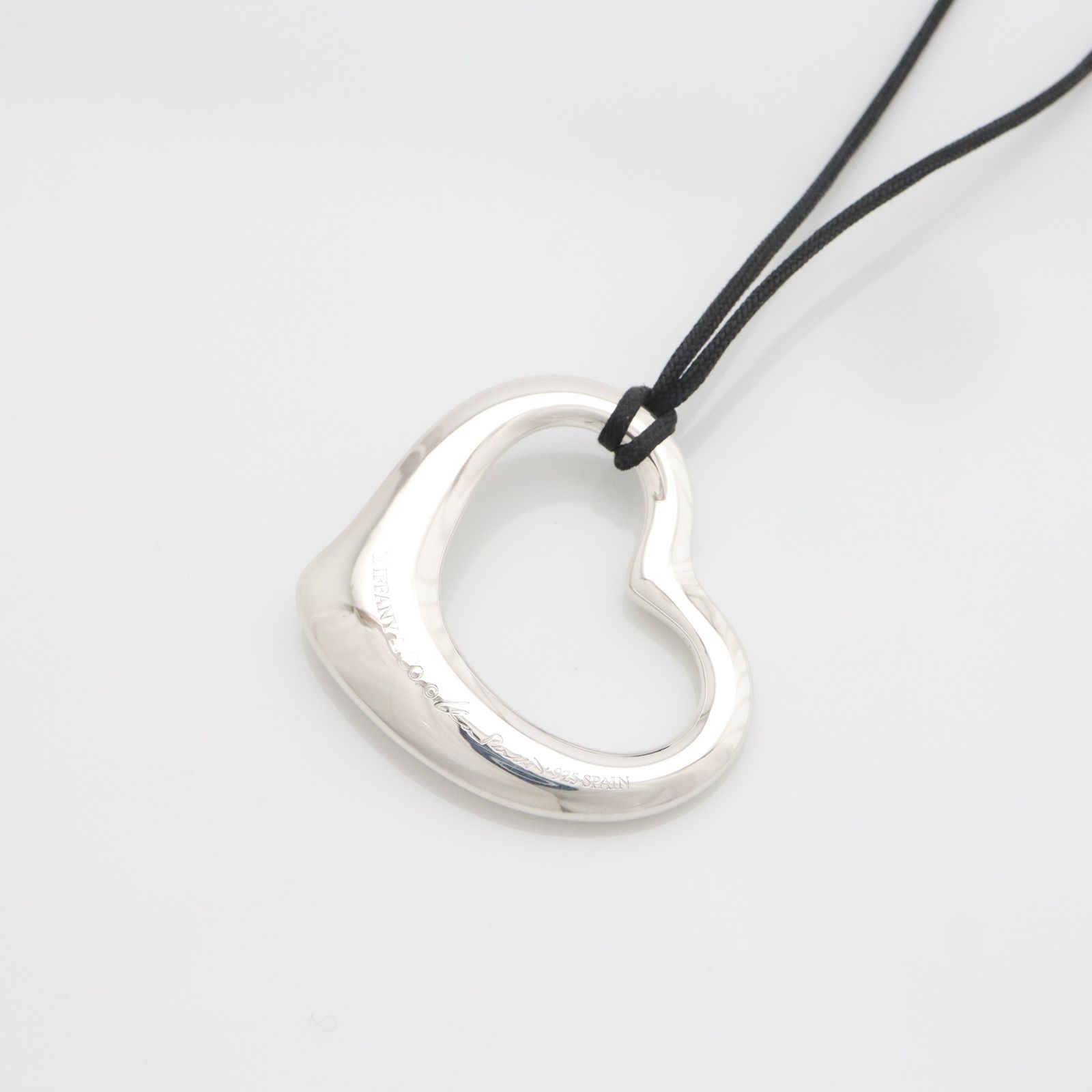 Tiffany オープンハート 36mm エルサペレッティ シルクコード