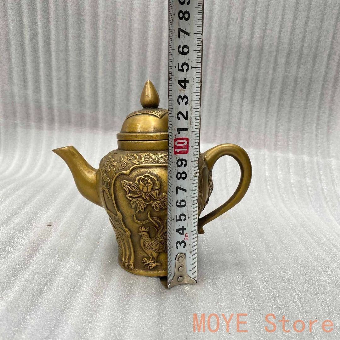 銅器 花鳥酒壺 茶壺 茶道具 装飾品 工芸品 置物zw0829 - メルカリ
