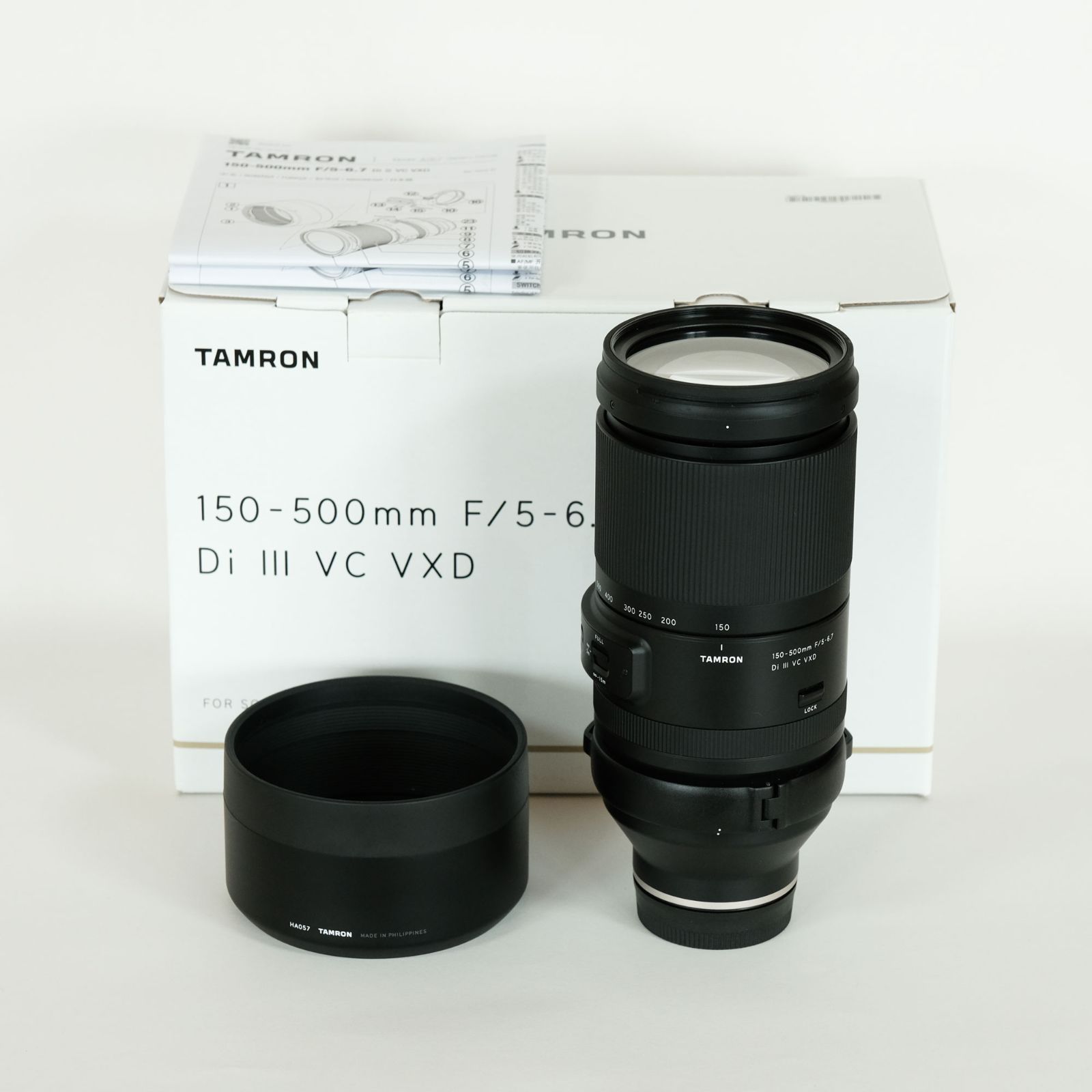 [美品] TAMRON 150-500mm F/5-6.7 Di III VC VXD（Model A057）[ソニーE用] / SONY Eマウント  / フルサイズ