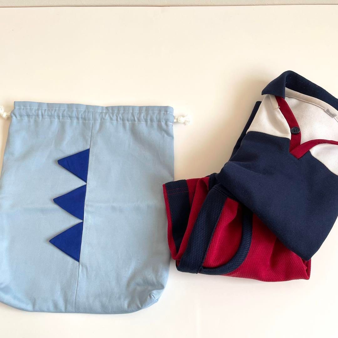 恐竜達の入園入学6点セット サイズオーダー可 ブルーの恐竜 お買い得品