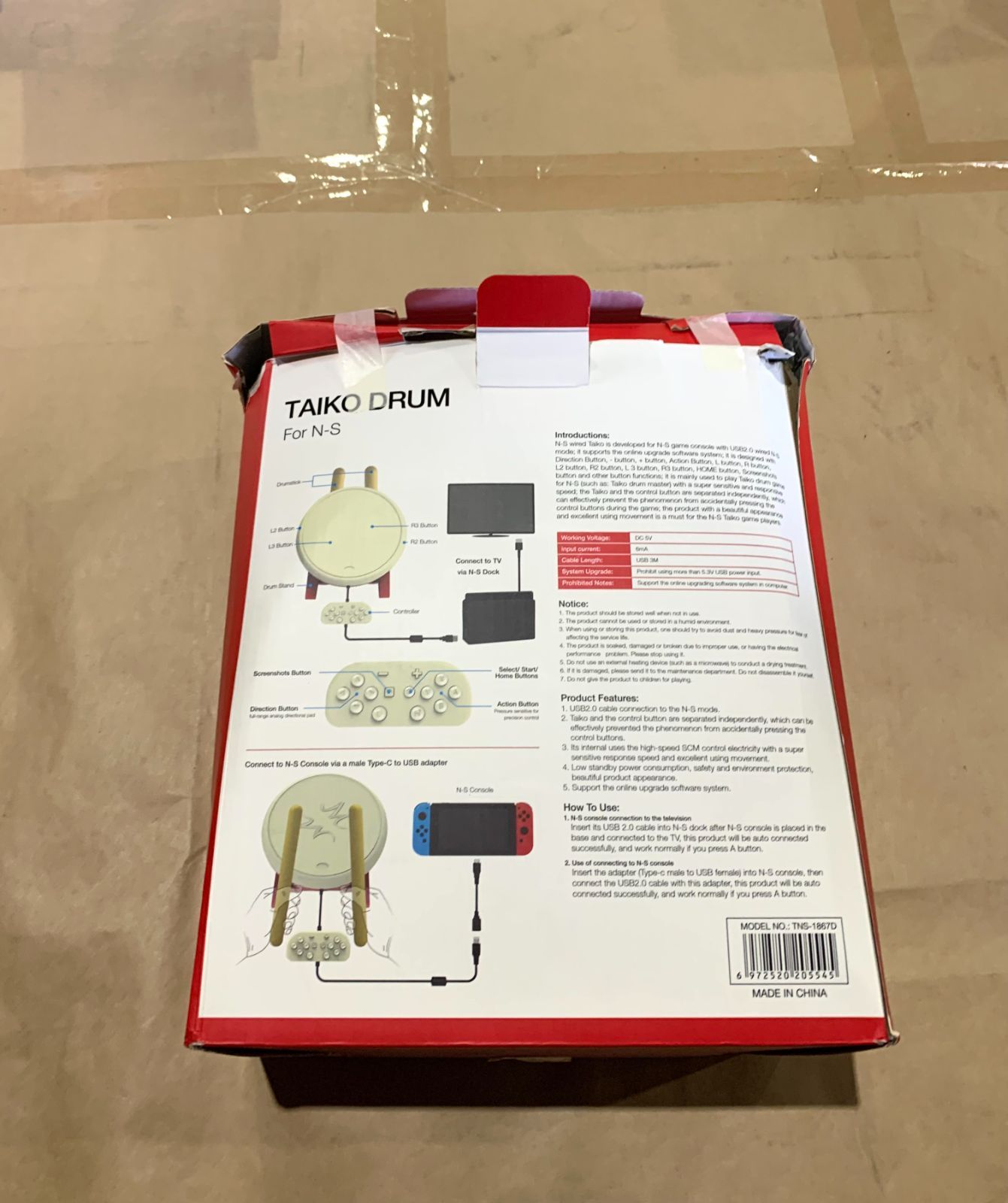 美品】【ニンテンドースイッチ】Taiko Drum For N-S TNS-1867D