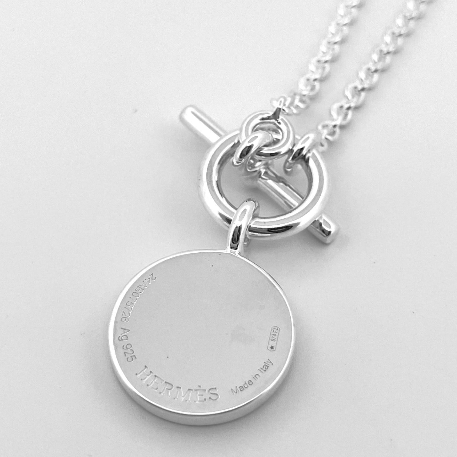 鑑定済み】正規品 HERMES エルメス ネックレス アミュレット H エクス 