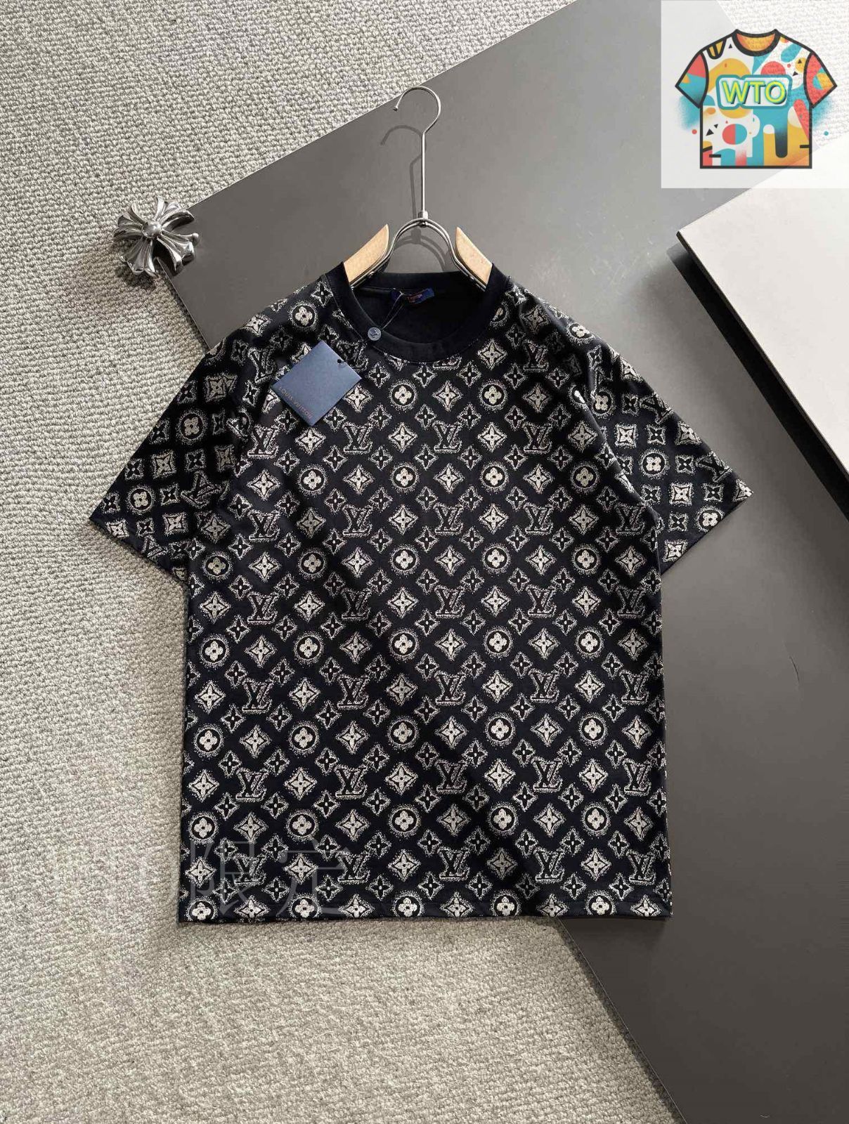【定価約14万円タグ付】LOUIS VUITTON メッシュ長袖シャツ Lサイズ ルイヴィトン LVグラフィック ロゴ メッシュ 長袖シャツ ロンT