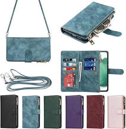 【在庫処分】Eastwave Galaxy S22 ケース Samsung ギャラクシー S22 5G SC-51C / SCG 13 縄掛けケース 手帳型 財布型 ICカード コインポケット ストラップ付き カード 収納 小銭入れ ファスナーポケット