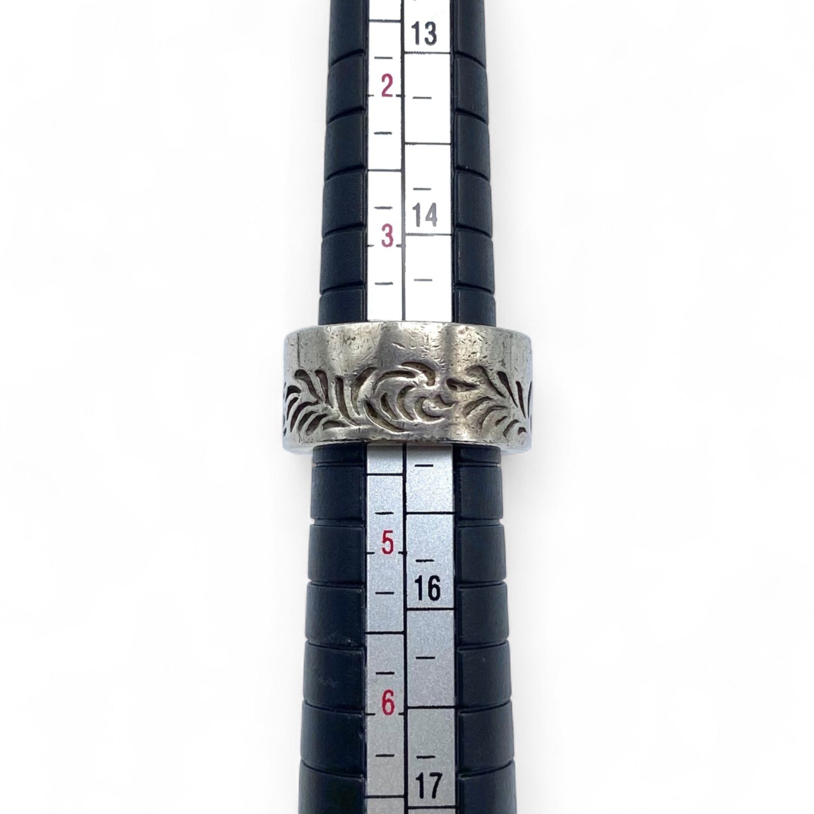 重厚な仕上がり アラベスク Silver 925 刻印 90s Vintage Ring シルバー ヴィンテージ リング 8号 指輪 大ぶり ワイド ピンキーリング FORTGASGNV_COM_BR