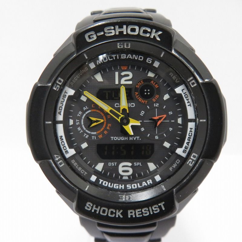 瀬戸大橋店 G-SHOCK | ジーショック アナログ 電波ソーラー 腕時計 SKYCOCKPIT GW-3500BD-1 ブラック 131