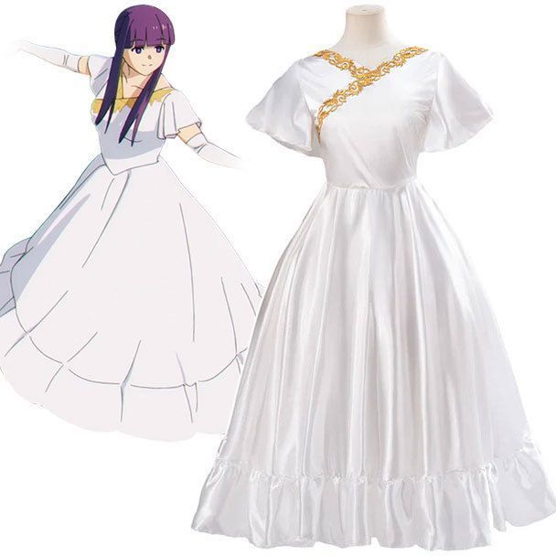 コスプレ ドレス フェルン 葬送のフリーレン 舞踏会風 手袋付き ハロウィン 仮装服