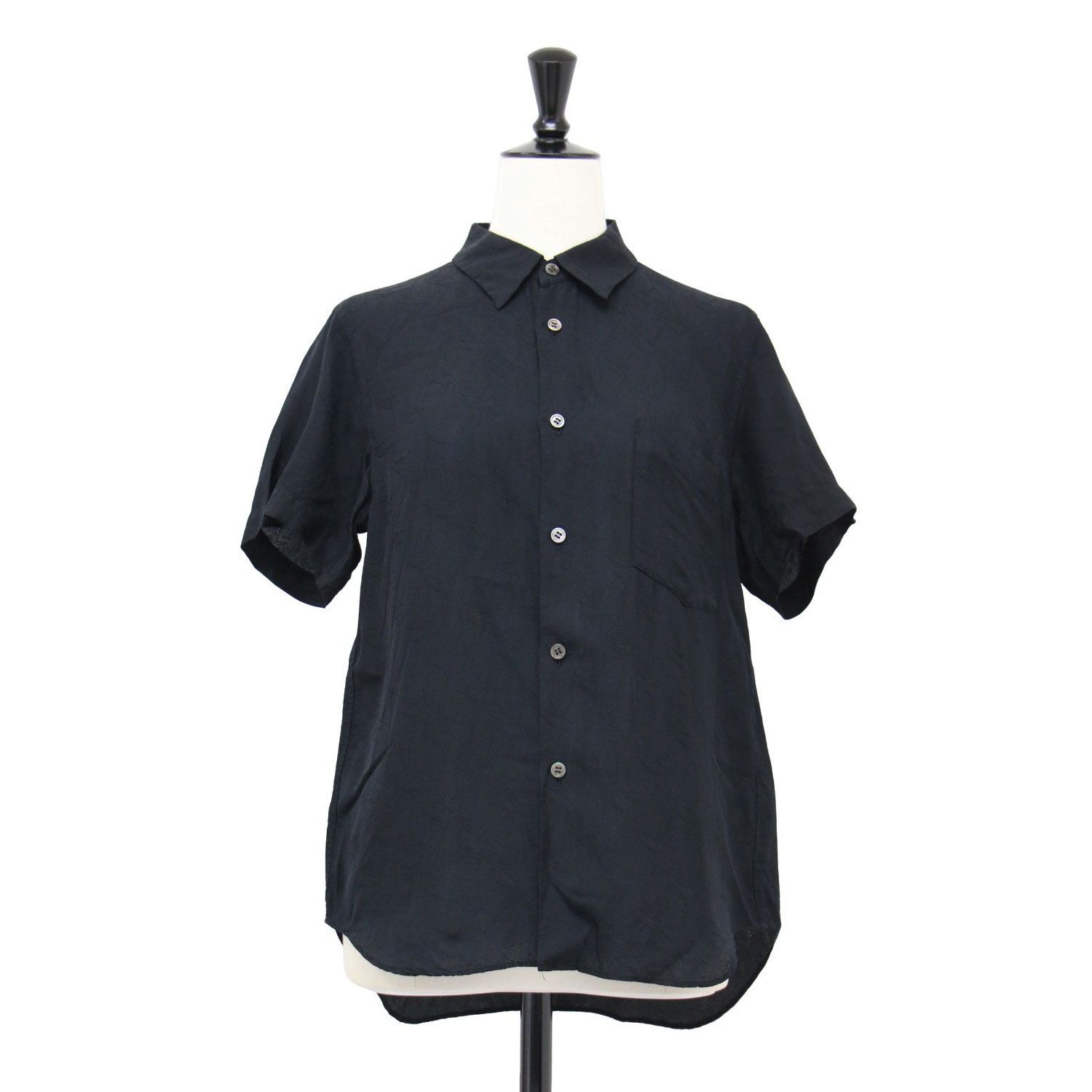 BLACK COMME des GARCONS ブラック コムデギャルソン シャツ ブラック 黒 サイズ XS | ペイズリー柄 ポケット付き ショートスリーブ シャツ | トップス ブラウス 半袖 | レディース