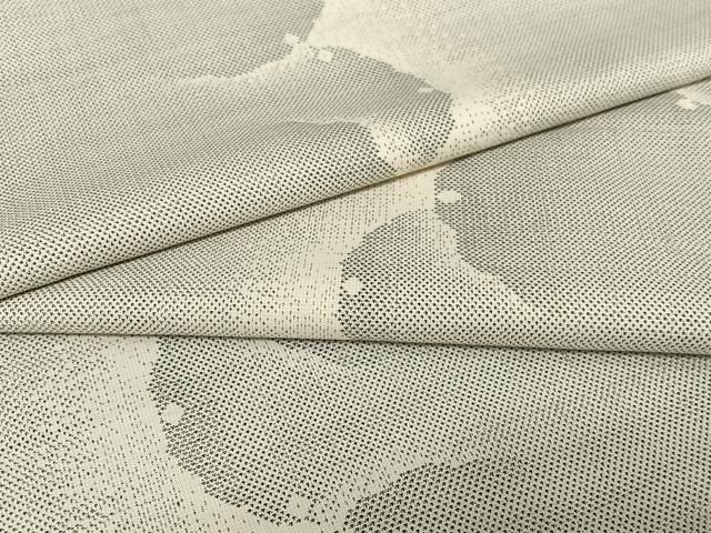 平和屋着物○本場大島紬 白大島 カタス9マルキ 雪輪重ね文 正絹 逸品