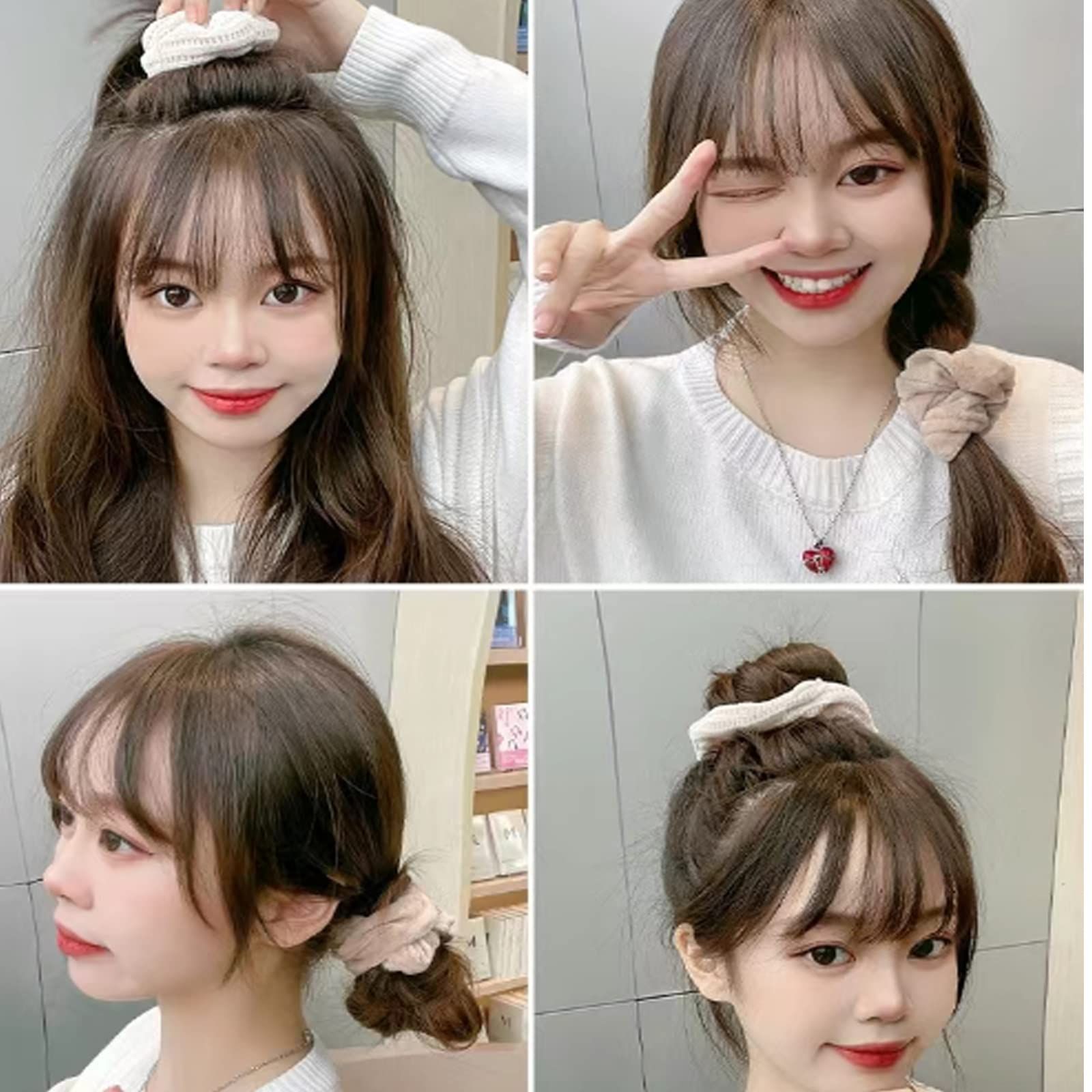 髪飾り ヘアゴム (7個セット) シュシュ ヘアーバンド 大人っぽい の 