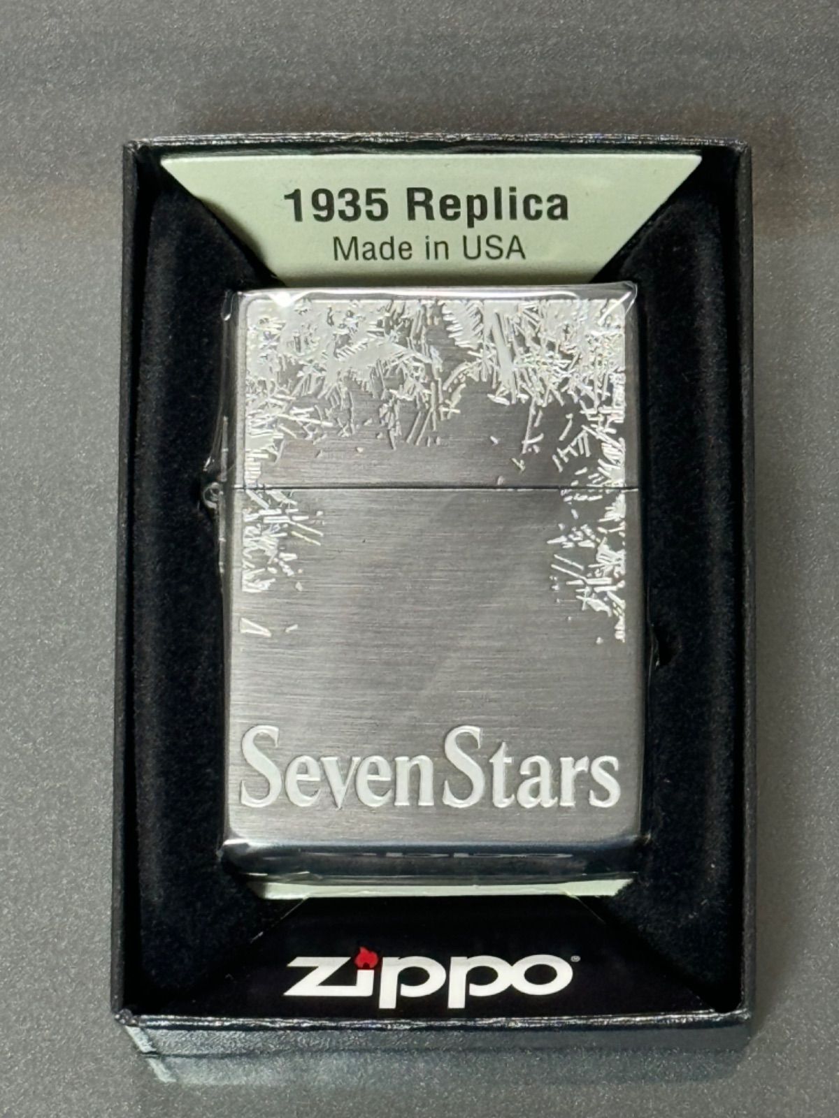 zippo Seven Stars SPIRIT SHARP MIND セブンスター 1935レプリカ 2023年製 限定品 七連星 外ヒンジ 懸賞当選 品 特殊加工品 両面刻印 デットストック ケース 保証書 当選通知書 - メルカリ