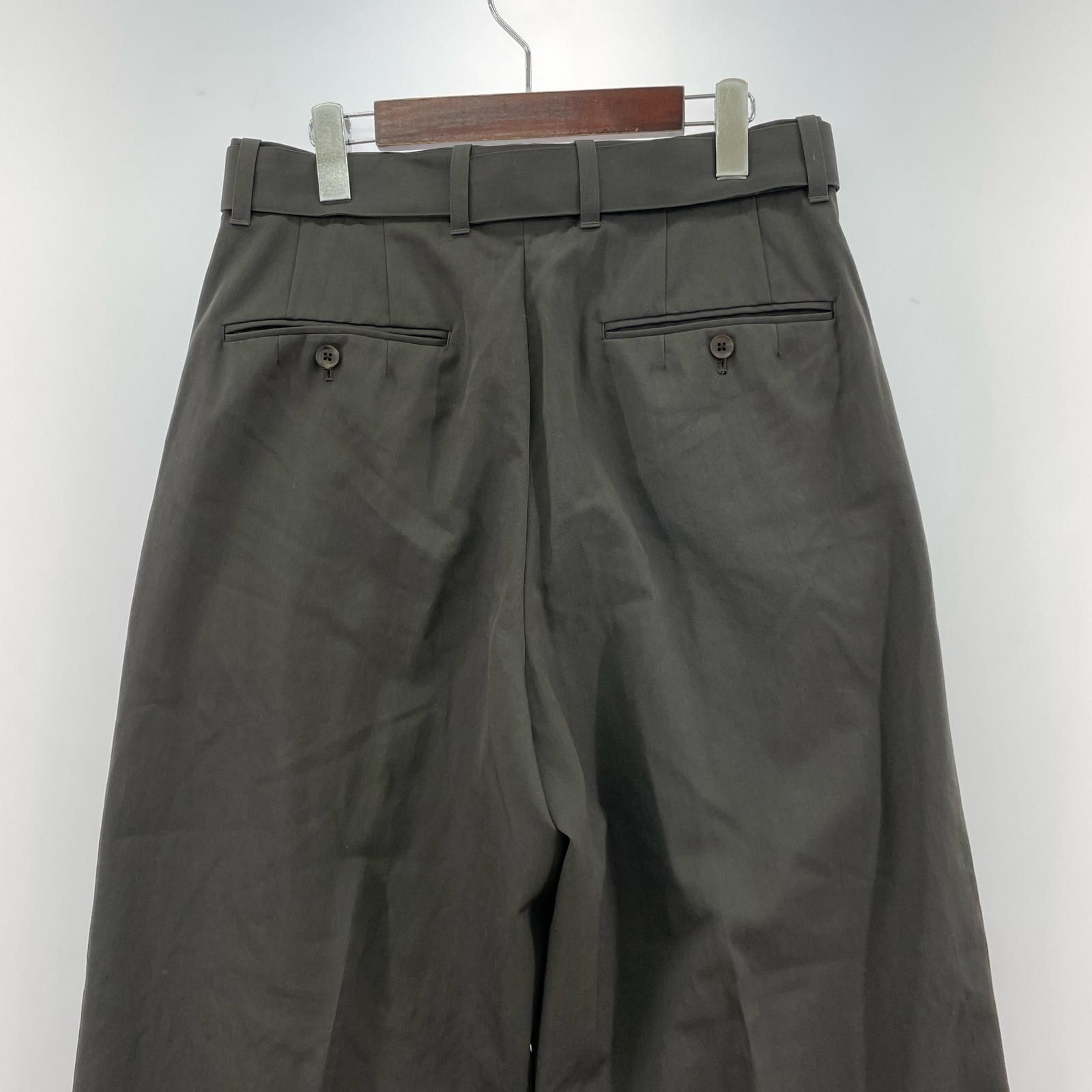 stein BELTED WIDE STRAIGHT TROUSERS M