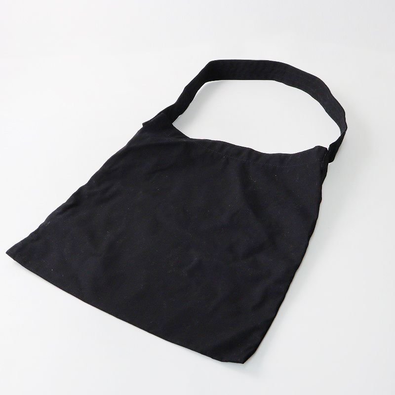 美品 スレッドライン THREAD-LINE 松野屋 コットンキャンバス ショルダーバッグ /ブラック 黒 肩掛け【2400014064506】 スプリングセール】美品 スレッドライン THREAD-LINE 松野屋 コットン