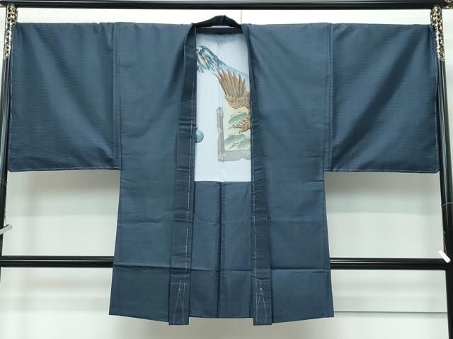 平和屋着物□極上 男性 本場大島紬 アンサンブル キングサイズ 100亀甲