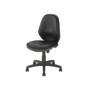 OAチェア ハイバック ビニールレザー ブラック